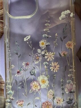 Floral Clear iPhone 15 Case